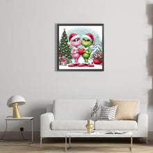 Load image into Gallery viewer, AB Diamond Painting - Full Round - Red-haired monster and green-haired monster (30*30CM)
