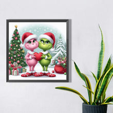 Load image into Gallery viewer, AB Diamond Painting - Full Round - Red-haired monster and green-haired monster (30*30CM)
