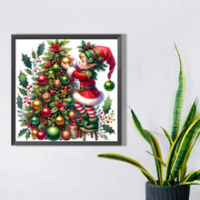 Load image into Gallery viewer, AB Diamond Painting - Full Round - Christmas tree and little doll (30*30CM)
