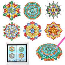 Load image into Gallery viewer, 6 PCS Mosaic Diamond Art Stickers Mandala Diamond Painting Stickers for Kid Gift
