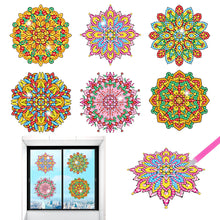 Load image into Gallery viewer, 6 PCS Mosaic Diamond Art Stickers Mandala Diamond Painting Stickers for Kid Gift
