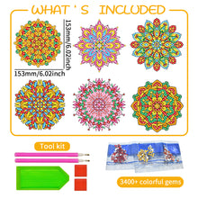 Load image into Gallery viewer, 6 PCS Mosaic Diamond Art Stickers Mandala Diamond Painting Stickers for Kid Gift
