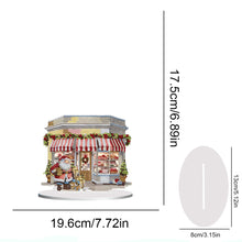 Load image into Gallery viewer, Christmas Snow Room Round Desktop Diamond Art Kits for Home Office Desktop Decor
