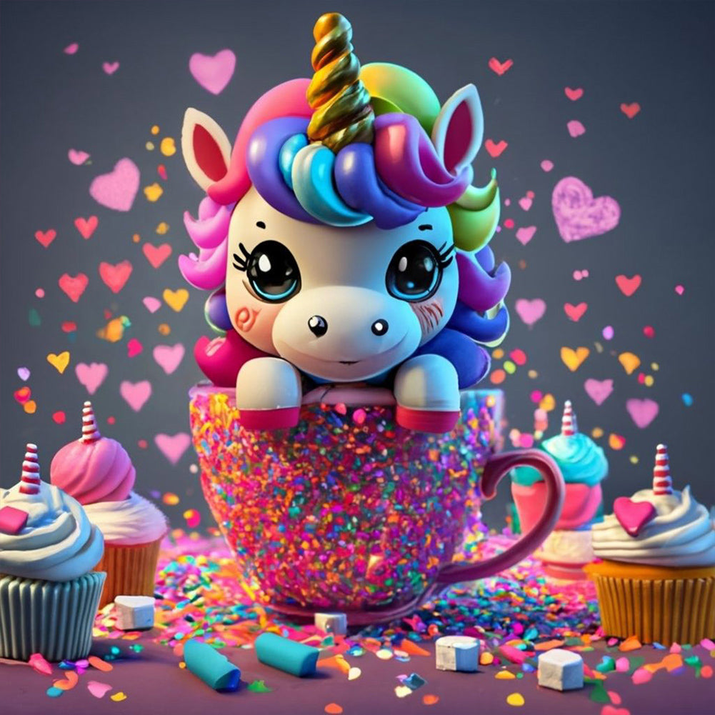 Diamond Painting - Full Round - Cartoon minifigure-color pony (30*30CM)