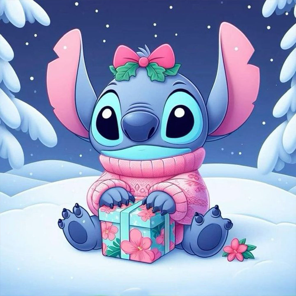 Diamond Painting - Full Round - Stitch and Christmas gifts (30*30CM)