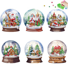 Load image into Gallery viewer, 6 PCS Christmas Tree Christmas Lamp Diamond Painting Stickers for Boy Girls Gift
