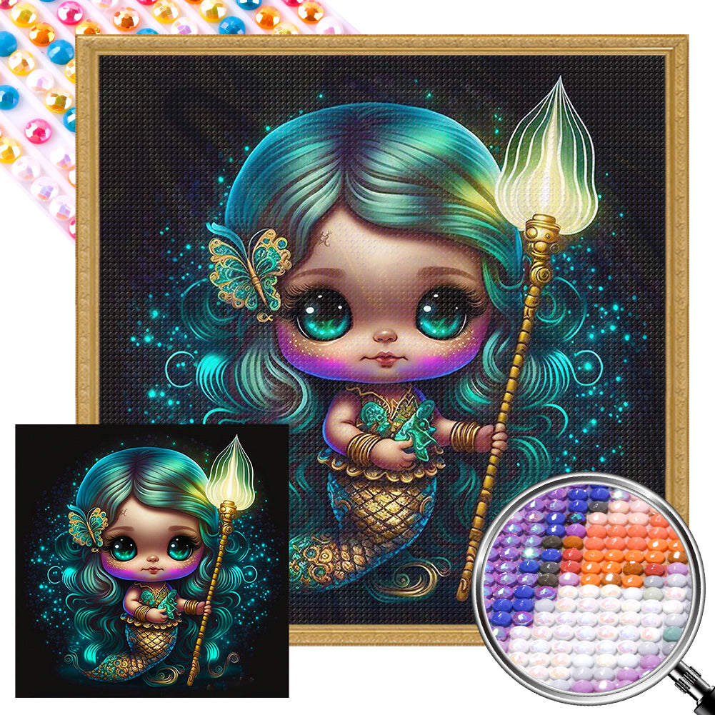 AB Diamond Painting - Full Round - Mermaid girl (40*40CM)