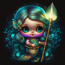 Load image into Gallery viewer, AB Diamond Painting - Full Round - Mermaid girl (40*40CM)
