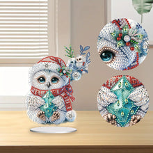 Load image into Gallery viewer, White Owl 5D DIY Diamond Painting Desktop Ornaments Kit for Office Desktop Decor
