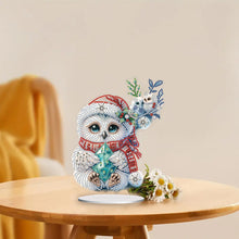 Load image into Gallery viewer, White Owl 5D DIY Diamond Painting Desktop Ornaments Kit for Office Desktop Decor
