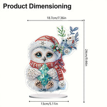 Load image into Gallery viewer, White Owl 5D DIY Diamond Painting Desktop Ornaments Kit for Office Desktop Decor
