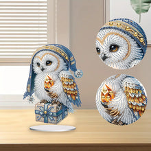 Load image into Gallery viewer, White Owl 5D DIY Diamond Painting Desktop Ornaments Kit for Office Desktop Decor
