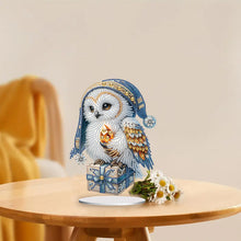 Load image into Gallery viewer, White Owl 5D DIY Diamond Painting Desktop Ornaments Kit for Office Desktop Decor
