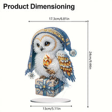 Load image into Gallery viewer, White Owl 5D DIY Diamond Painting Desktop Ornaments Kit for Office Desktop Decor
