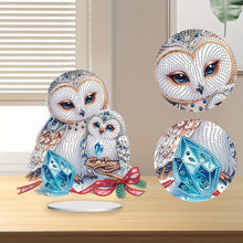 Load image into Gallery viewer, White Owl 5D DIY Diamond Painting Desktop Ornaments Kit for Office Desktop Decor
