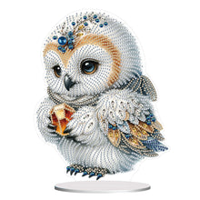 Load image into Gallery viewer, White Owl 5D DIY Diamond Painting Desktop Ornaments Kit for Office Desktop Decor
