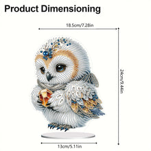 Load image into Gallery viewer, White Owl 5D DIY Diamond Painting Desktop Ornaments Kit for Office Desktop Decor
