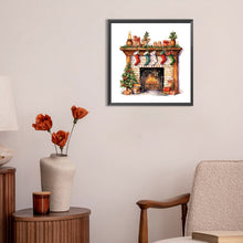 Load image into Gallery viewer, Diamond Painting - Full Round - Christmas fireplace (30*30CM)
