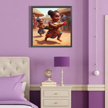 Load image into Gallery viewer, Diamond Painting - Full Round - black kid (40*40CM)
