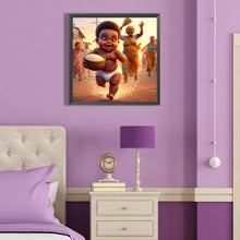 Load image into Gallery viewer, Diamond Painting - Full Round - black kid (40*40CM)
