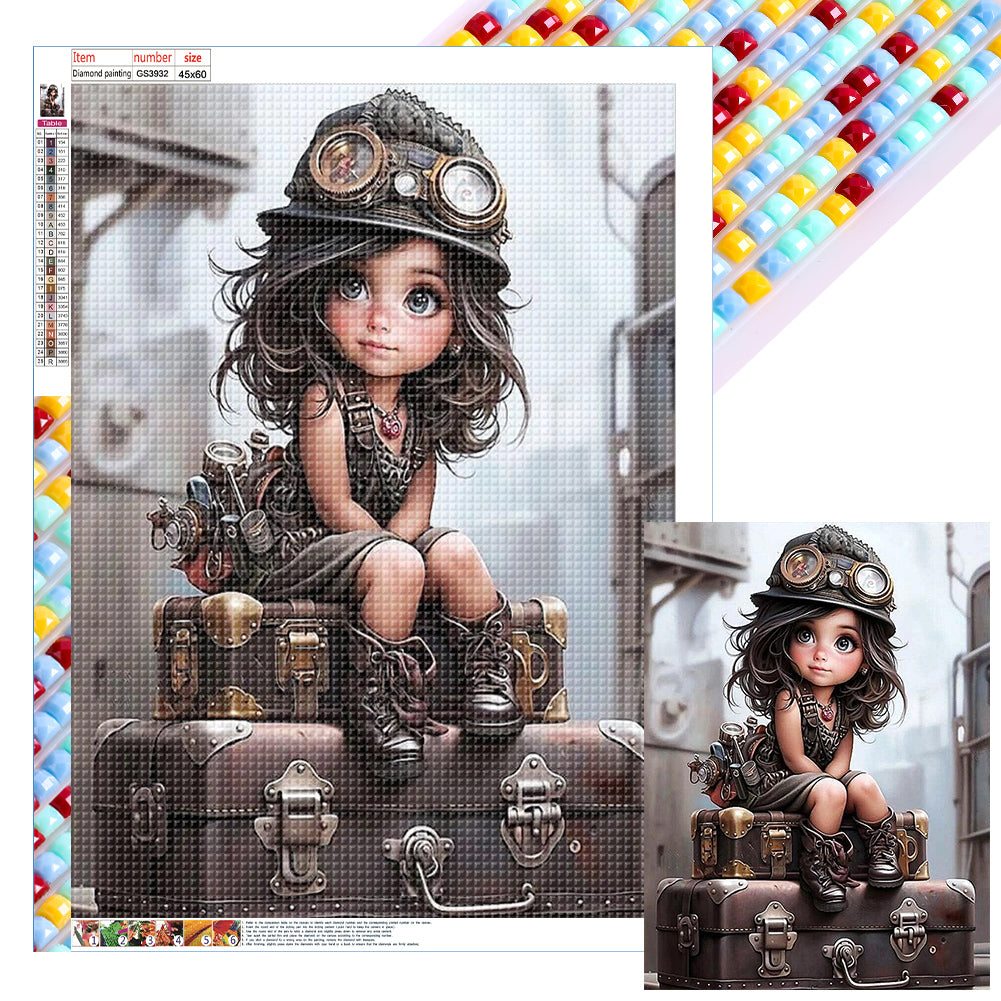 Diamond Painting - Full Square - Mechanic girl (45*60CM)