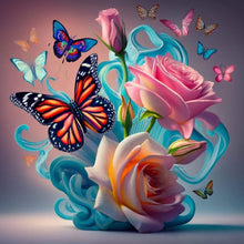Load image into Gallery viewer, Diamond Painting - Full Round - Colorful butterfly (30*30CM)
