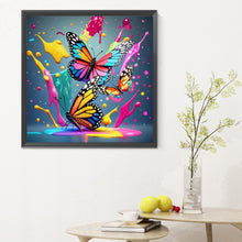 Load image into Gallery viewer, Diamond Painting - Full Round - Colorful butterfly (30*30CM)
