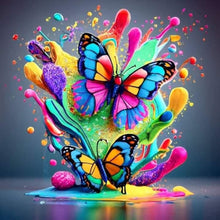Load image into Gallery viewer, Diamond Painting - Full Round - Colorful butterfly (30*30CM)
