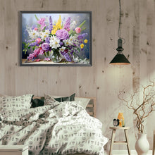 Load image into Gallery viewer, Diamond Painting - Full Round - Bouquet of flowers blooming on the table (40*30CM)
