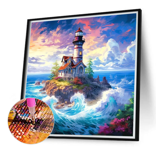 Diamond Painting - Full Round - sea lighthouse (40*40CM)