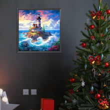 Load image into Gallery viewer, Diamond Painting - Full Round - sea lighthouse (40*40CM)
