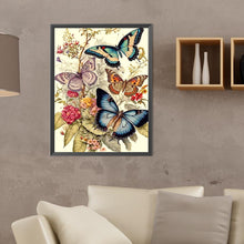 Load image into Gallery viewer, Diamond Painting - Full Round - butterfly and flower (30*40CM)
