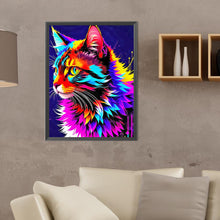 Load image into Gallery viewer, Diamond Painting - Full Round - Color cat portrait (30*40CM)
