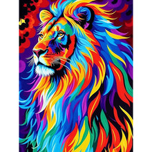 Load image into Gallery viewer, Diamond Painting - Full Round - Colorful lion portrait (30*40CM)
