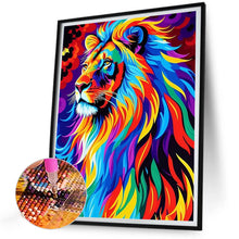 Load image into Gallery viewer, Diamond Painting - Full Round - Colorful lion portrait (30*40CM)
