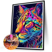Load image into Gallery viewer, Diamond Painting - Full Round - Color leopard portrait (30*40CM)
