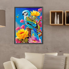 Load image into Gallery viewer, Diamond Painting - Full Round - parrot on flower branch (30*40CM)
