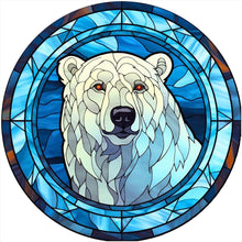 Load image into Gallery viewer, Diamond Painting - Full Round - polar bear glass painting (30*30CM)
