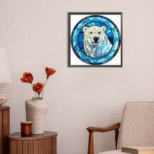 Load image into Gallery viewer, Diamond Painting - Full Round - polar bear glass painting (30*30CM)
