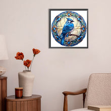 Load image into Gallery viewer, Diamond Painting - Full Round - blue jay glass painting (30*30CM)

