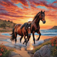 Load image into Gallery viewer, Diamond Painting - Full Round - horses (30*30CM)
