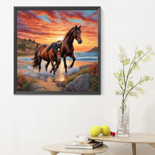 Load image into Gallery viewer, Diamond Painting - Full Round - horses (30*30CM)
