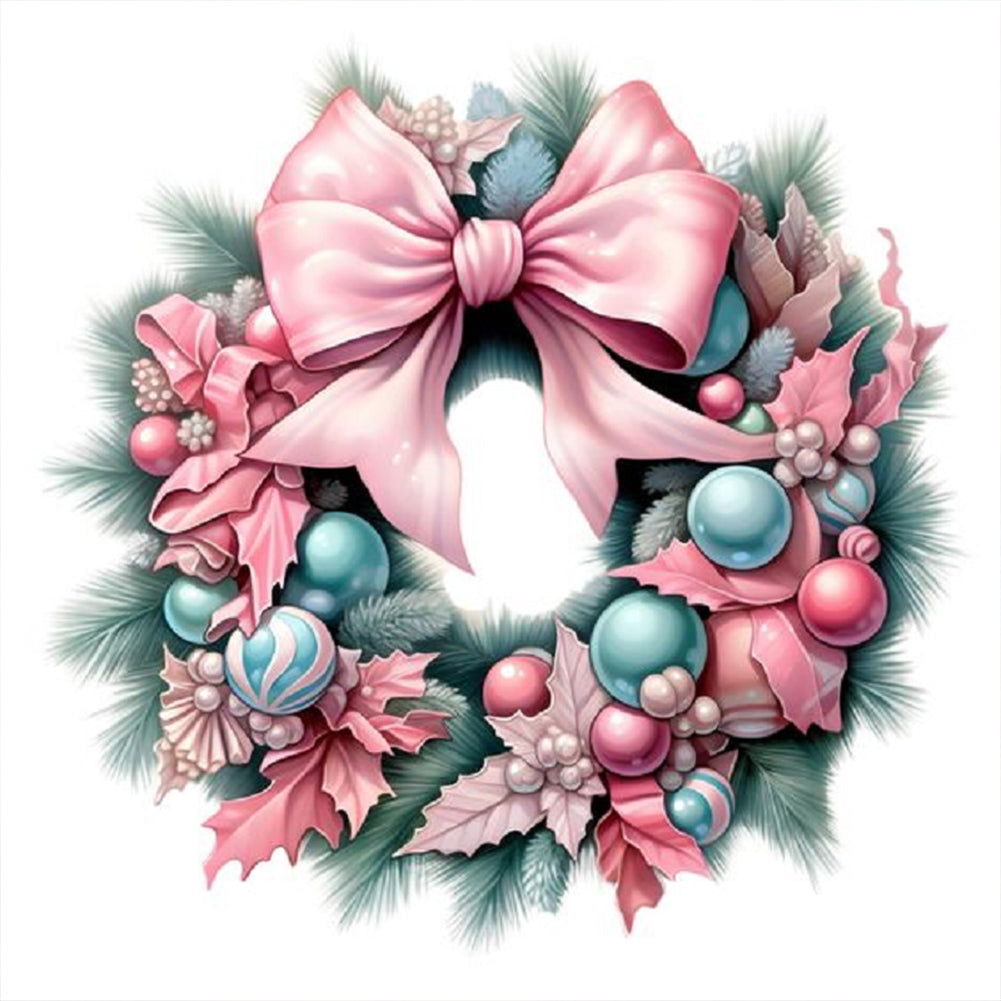 Diamond Painting - Full Round - Christmas wreath (30*30CM)