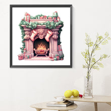 Load image into Gallery viewer, Diamond Painting - Full Round - Christmas fireplace (30*30CM)
