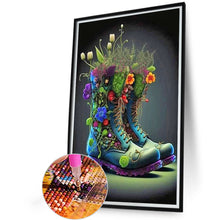 Load image into Gallery viewer, Diamond Painting - Full Round - flowers and boots (40*60CM)
