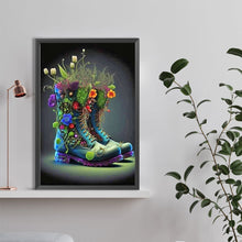 Load image into Gallery viewer, Diamond Painting - Full Round - flowers and boots (40*60CM)

