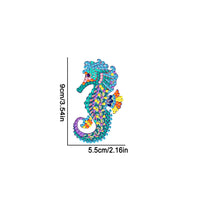 Load image into Gallery viewer, Suncatcher Double Sided Crystal Painting Ornaments for Windows Decor (Seahorse)
