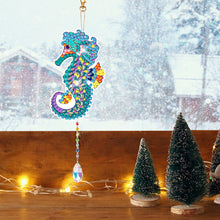 Load image into Gallery viewer, Suncatcher Double Sided Crystal Painting Ornaments for Windows Decor (Seahorse)
