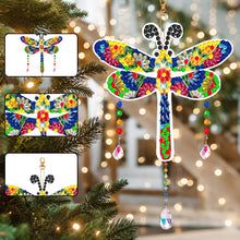 Load image into Gallery viewer, Suncatcher Double Sided Crystal Painting Ornaments for Windows Decor (Dragonfly)
