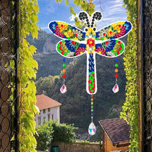 Load image into Gallery viewer, Suncatcher Double Sided Crystal Painting Ornaments for Windows Decor (Dragonfly)
